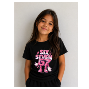 girl with a black customized tshirt